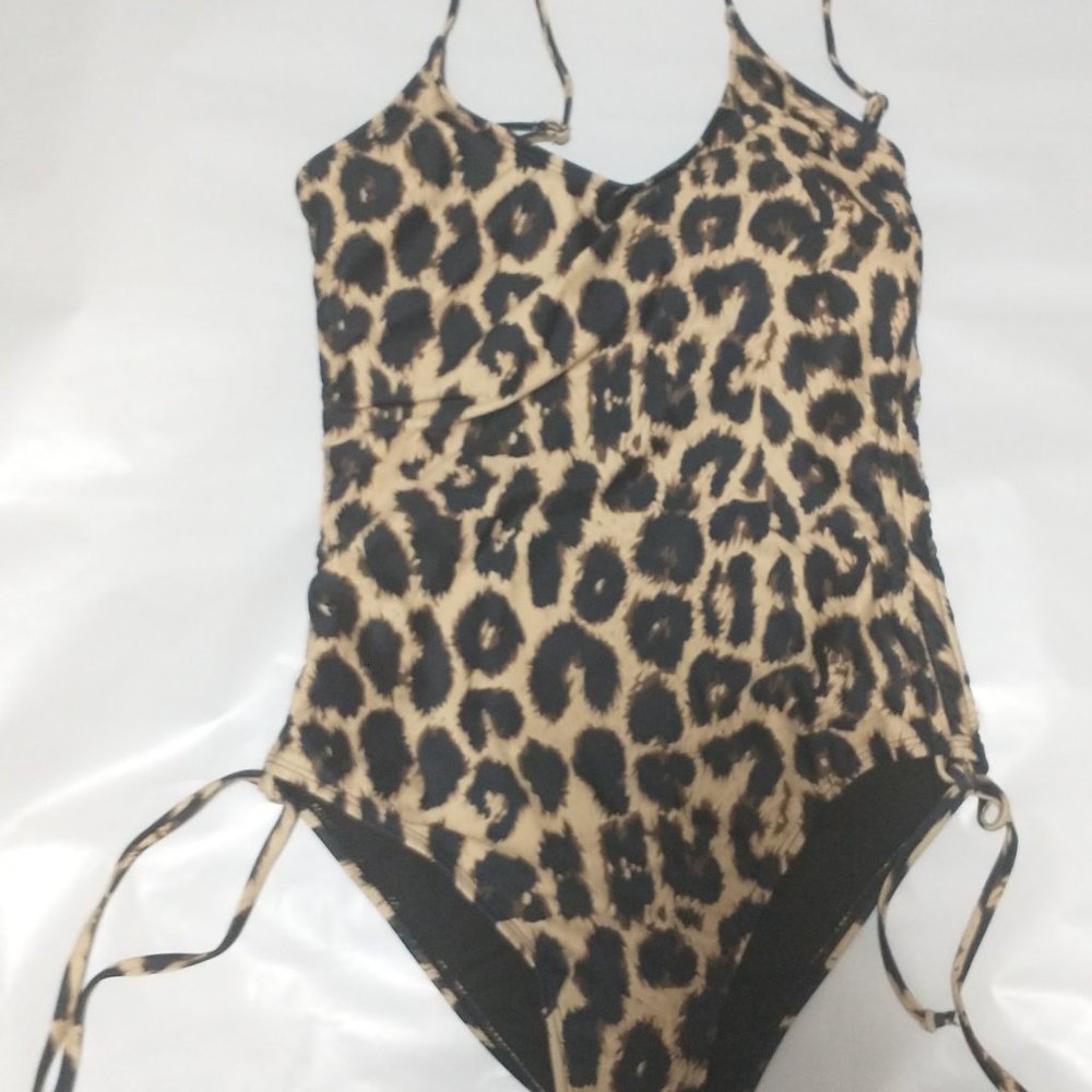 Women's Leopard One Piece Swimsuit Size S
